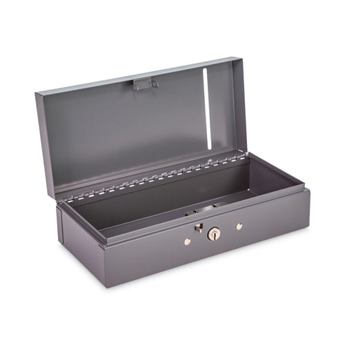 Image of Controltek® Steel Bond Box, 1 Compartment, 10.4 X 5.4 X 3.1, Gray