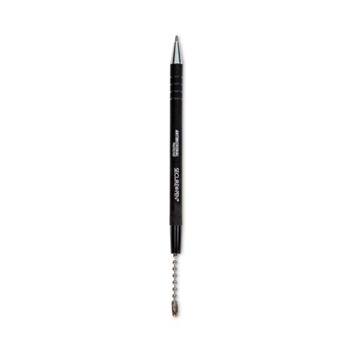 Antimicrobial Ballpoint Counter Pen, Medium, 1 mm, Black Ink, Black