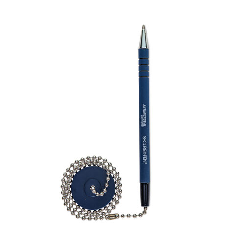 Antimicrobial Ballpoint Counter Pen, Medium, 1 mm, Blue Ink, Blue