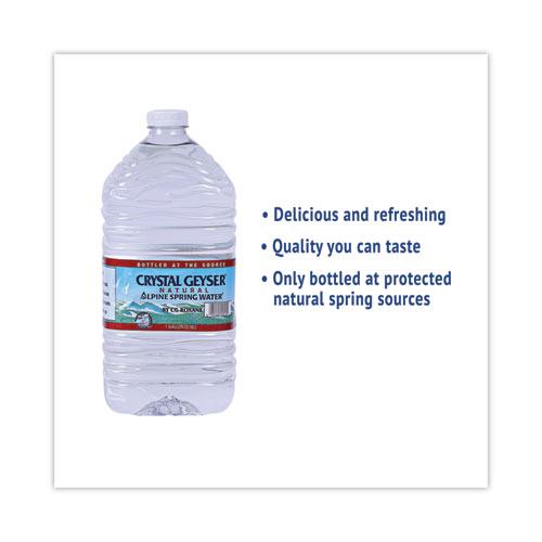 Image of Crystal Geyser® Alpine Spring Water, 1 Gal Bottle, 6/Carton