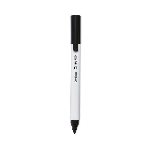 Image of Dry Erase Marker, Tank-Style, Medium Chisel Tip, Black, 4/Pack