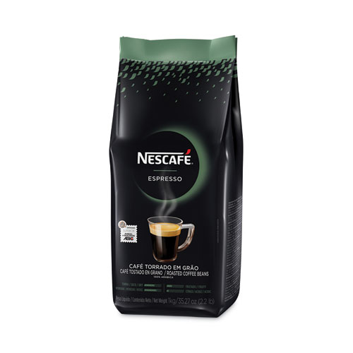 Nescafã©® Espresso Whole Bean Coffee, Arabica, 2.2 Lb Bag, 6/Carton