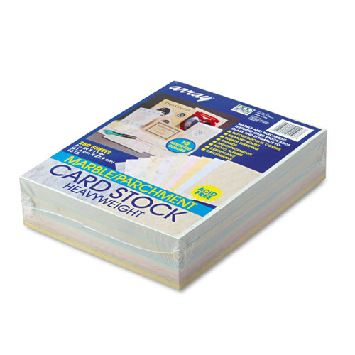 Array Card Stock, 65lb, 8.5 x 11, Assorted, 250/Pack | by Plexsupply