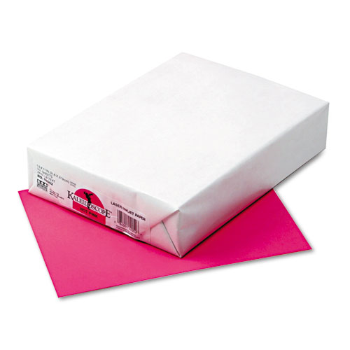 Kaleidoscope Multipurpose Colored Paper, 24lb, 8.5 x 11, Hot Pink, 500/Ream | by Plexsupply