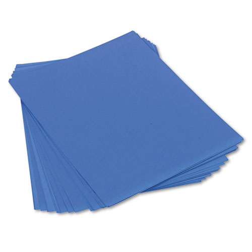 Pac103054 tru-ray construction paper, 76 lbs., 12 x 18, blue, 50