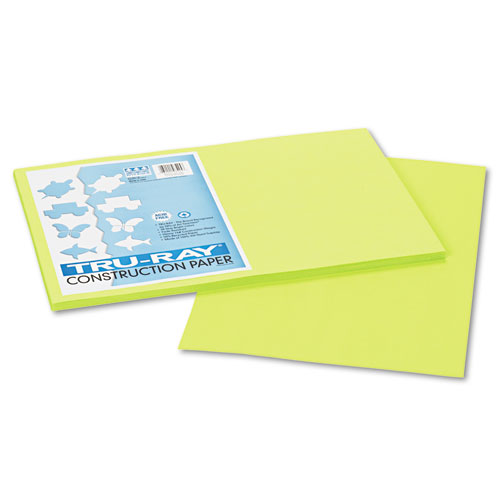 Pacon® Tru-Ray Construction Paper, 76 lb Text Weight, 12 x 18, Brilliant Lime, 50/Pack