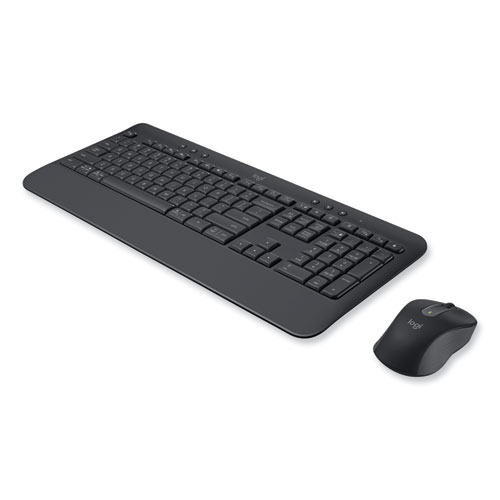 Image of Logitech® Signature Mk650 Wireless Keyboard And Mouse Combo For Business, 2.4 Ghz Frequency/32 Ft Wireless Range, Graphite