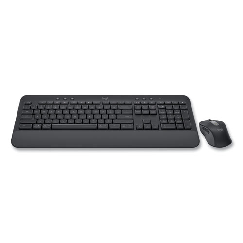 Image of Logitech® Signature Mk650 Wireless Keyboard And Mouse Combo For Business, 2.4 Ghz Frequency/32 Ft Wireless Range, Graphite