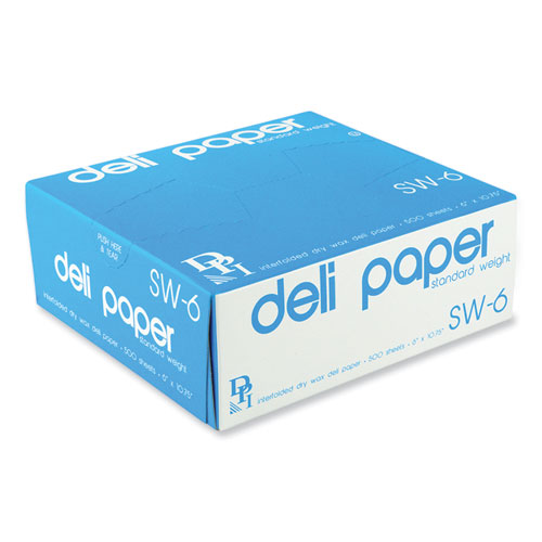 Image of Durable Packaging Interfolded Deli Sheets, 10.75 X 6, Standard Weight, 500 Sheets/Box, 12 Boxes/Carton