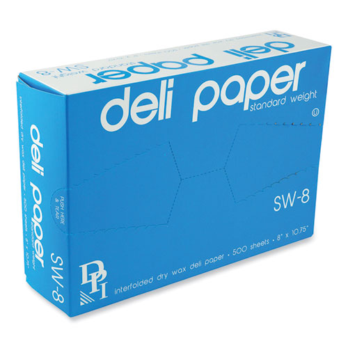Image of Durable Packaging Interfolded Deli Sheets, 10.75 X 8, Standard Weight,  500 Sheets/Box, 12 Boxes/Carton
