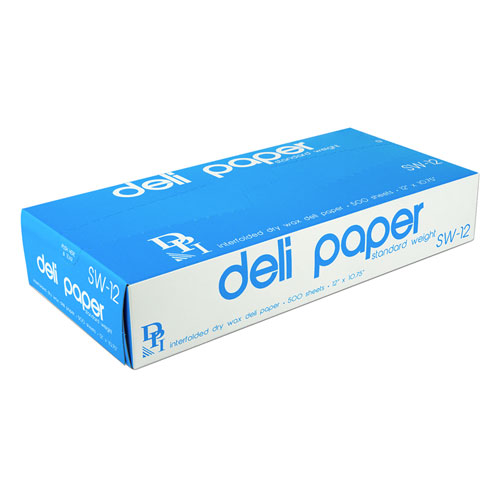 Image of Durable Packaging Interfolded Deli Sheets, 10.75 X 12, Standard Weight, 500 Sheets/Box, 12 Boxes/Carton