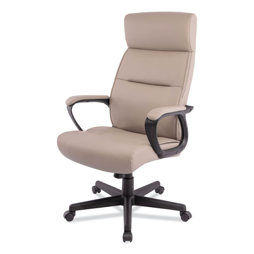 Image of Alera® Oxnam Series High-Back Task Chair, Supports Up To 275 Lbs, 17.56" To 21.38" Seat Height, Tan Seat/Back, Black Base