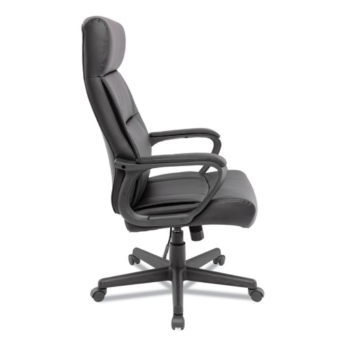 Image of Alera® Oxnam Series High-Back Task Chair, Supports Up To 275 Lbs, 17.56" To 21.38" Seat Height, Black Seat/Back, Black Base
