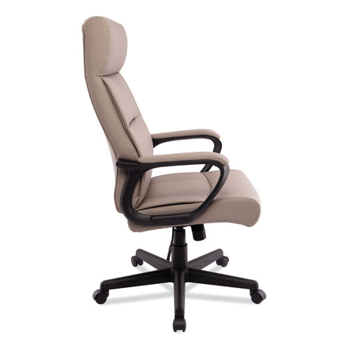 Alera Oxnam Series High-Back Task Chair, Supports Up to 275 lbs, 17.56" to 21.38" Seat Height, Tan Seat/Back, Black Base