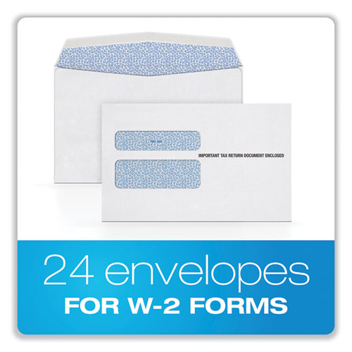 Image of Adams® W-2 Peel And Seal Envelopes, Commercial Flap, Self-Adhesive Closure, 5.63 X 9, White, 15/Pack