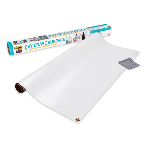 Dry Erase Surface with Adhesive Backing, 72 x 48, White Surface