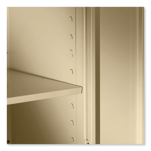 Deluxe Recessed Handle Storage Cabinet, 36w x 24d x 78h, Medium Gray