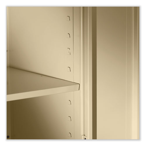 78" High Deluxe Steel Storage Cabinet, 36w x 24d x 78h, Medium Gray