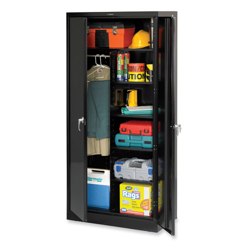 Deluxe Combination Wardrobe/Storage Cabinet, 36w x 24d x 78h, Black