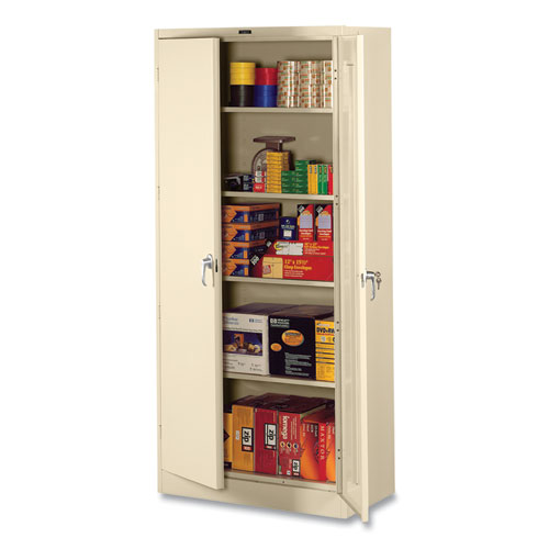 Deluxe Storage Cabinet, 36w x 18d x 78h, Sand