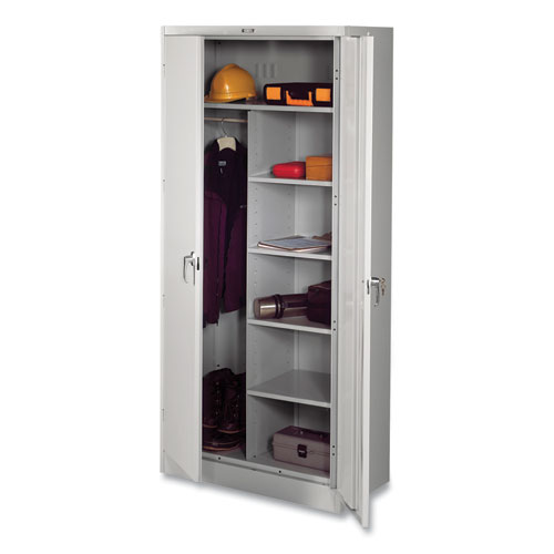 Deluxe Combination Wardrobe/Storage Cabinet, 36w x 24d x 78h, Light Gray