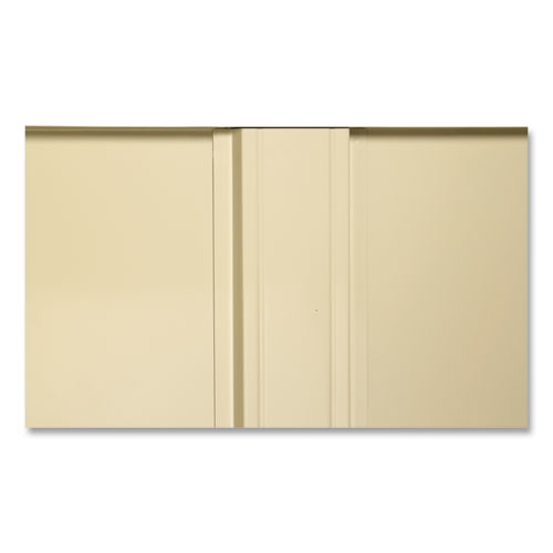 Deluxe Recessed Handle Storage Cabinet, 36w x 18d x 78h, Putty