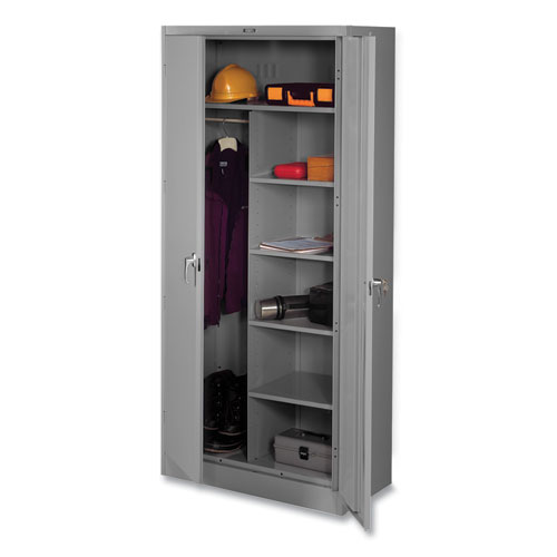 Deluxe Combination Wardrobe/Storage Cabinet, 36w x 24d x 78h, Medium Gray