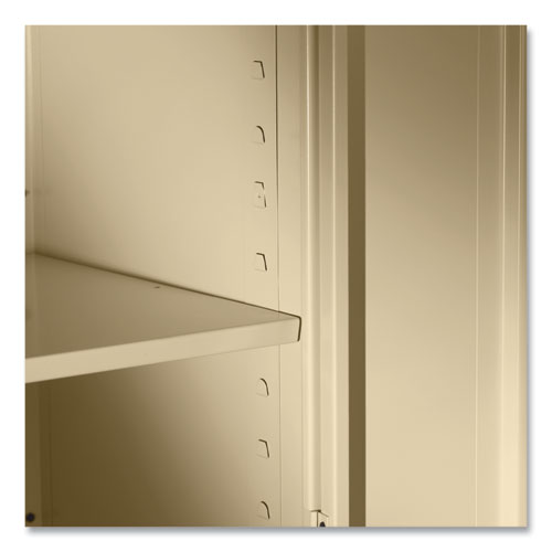 Deluxe Recessed Handle Storage Cabinet, 36w x 18d x 78h, Sand