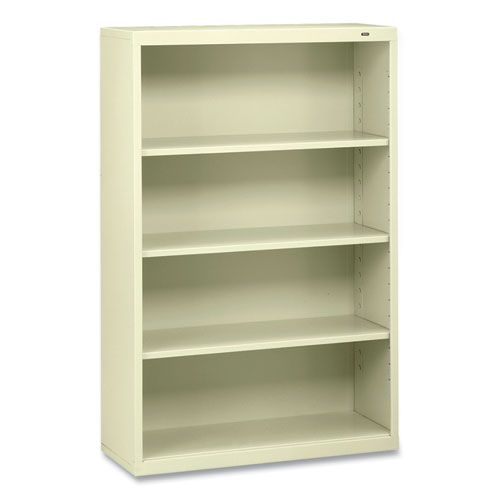 Image of Tennsco Metal Bookcase, Four-Shelf, 34.5W X 13.5D X 52.5H, Putty