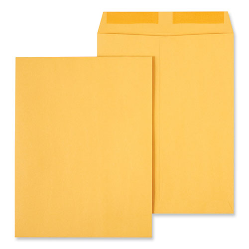 Image of Universal® Catalog Envelope, 28 Lb Bond Weight Kraft, #12 1/2, Square Flap, Gummed Closure, 9.5 X 12.5, Brown Kraft, 250/Box
