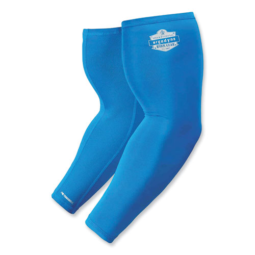 Ergodyne® Chill-Its 6690 Performance Knit Cooling Arm Sleeve, Polyester/Spandex, X-Large, Blue, 2 Sleeves, Ships In 1-3 Business Days