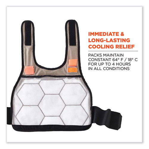 Image of Ergodyne® Chill-Its 6215 Premium Fr Phase Change Cooling Vest W/ Packs, Modacrylic Cotton, Small/Med, Khaki, Ships In 1-3 Business Days