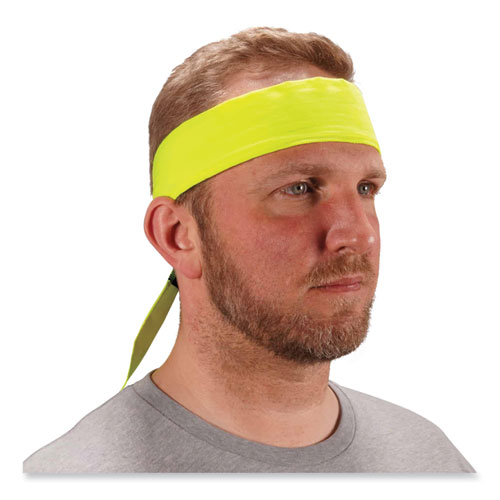 Chill-Its 6702 Cooling Embedded Polymers Tie Bandana, One Size Fits Most, Lime, Ships in 1-3 Business Days