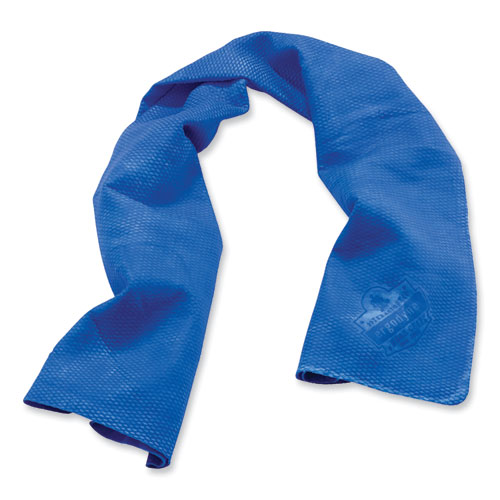 Image of Ergodyne® Chill-Its 6602 Evaporative Pva Cooling Towel, 29.5 X 13, One Size Fits Most, Pva, Blue, 50/Pack, Ships In 1-3 Business Days