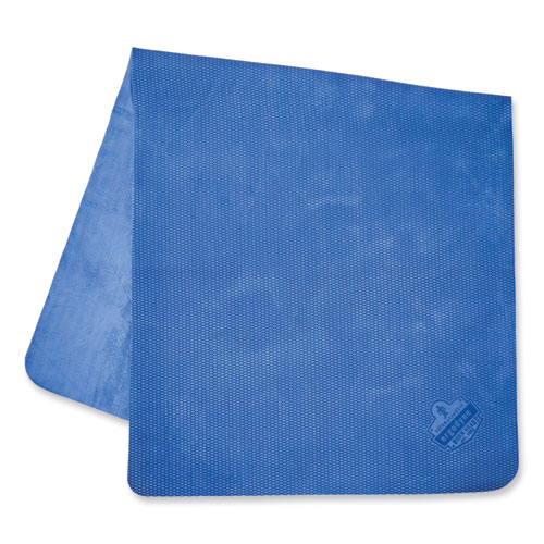 Image of Ergodyne® Chill-Its 6601 Economy Evaporative Pva Cooling Towel, 29.5 X 13, One Size Fits Most, Pva, Blue, Ships In 1-3 Business Days