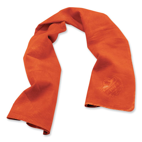 Image of Ergodyne® Chill-Its 6602 Evaporative Pva Cooling Towel, 29.5 X 13, One Size Fits Most, Pva, Orange, Ships In 1-3 Business Days