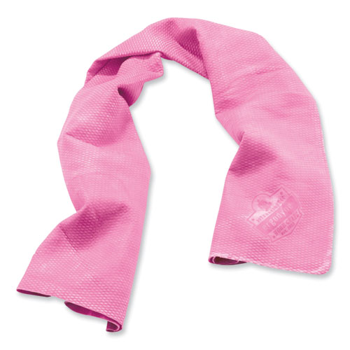 Image of Ergodyne® Chill-Its 6602 Evaporative Pva Cooling Towel, 29.5 X 13, One Size Fits Most, Pva, Pink, Ships In 1-3 Business Days
