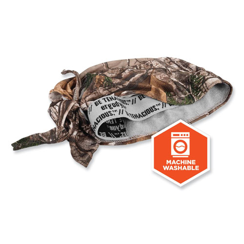 Image of Ergodyne® Chill-Its 6615 High-Performance Bandana Doo Rag W/Terry Cloth Sweatband, One Size, Realtree Xtra, Ships In 1-3 Business Days