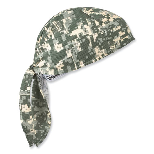 Ergodyne® Chill-Its 6615 High-Perform Bandana Doo Rag With Terry Cloth Sweatband, One Size Fits Most, Camo, Ships In 1-3 Business Days