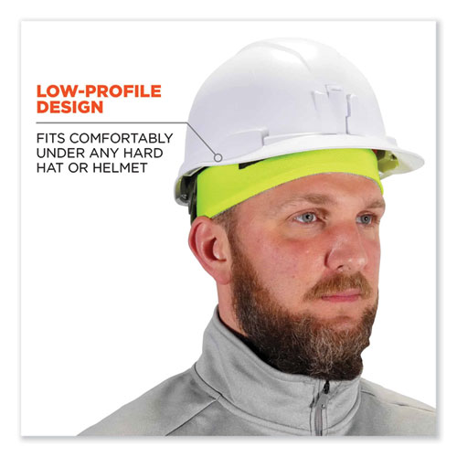 Image of Ergodyne® Chill-Its 6630 High-Performance Terry Cloth Skull Cap, Polyester, One Size Fits Most, Lime, Ships In 1-3 Business Days