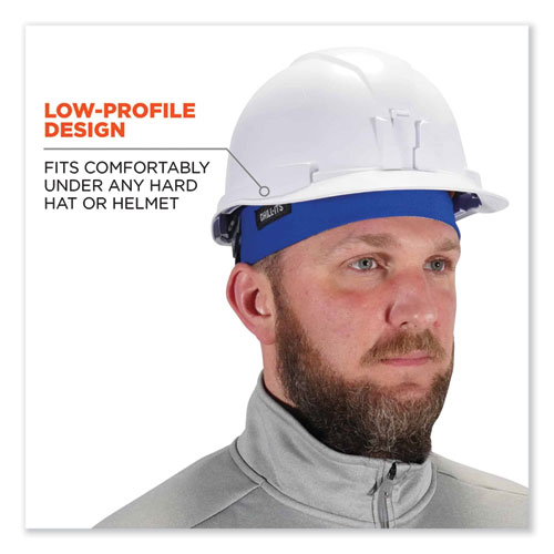 Image of Ergodyne® Chill-Its 6630 High-Performance Terry Cloth Skull Cap, Polyester, One Size Fits Most, Blue, Ships In 1-3 Business Days