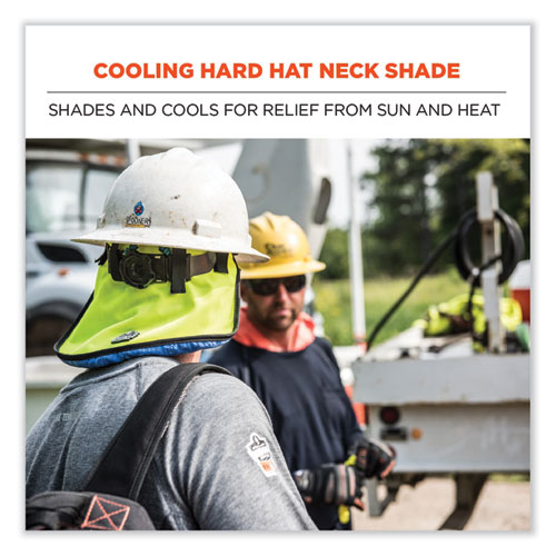 Chill-Its 6670CT Cooling Hard Hat Neck Shade - PVA, 14.75 x 10.5, Lime,  Ships in 1-3 Business Days - Advanced Safety Supply, PPE, Safety Training,  Workwear, MRO Supplies