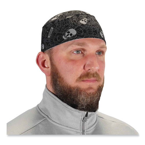 Image of Ergodyne® Chill-Its 6630 High-Performance Terry Cloth Skull Cap, Polyester, One Size Fits Most, Skulls, Ships In 1-3 Business Days