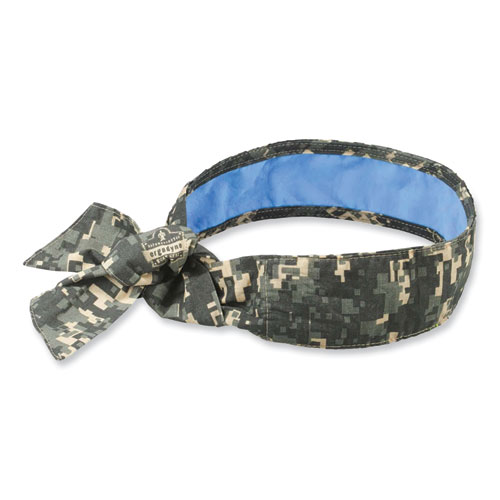 Image of Ergodyne® Chill-Its 6700Ct Cooling Bandana Pva Tie Headband, One Size Fits Most, Camo, Ships In 1-3 Business Days