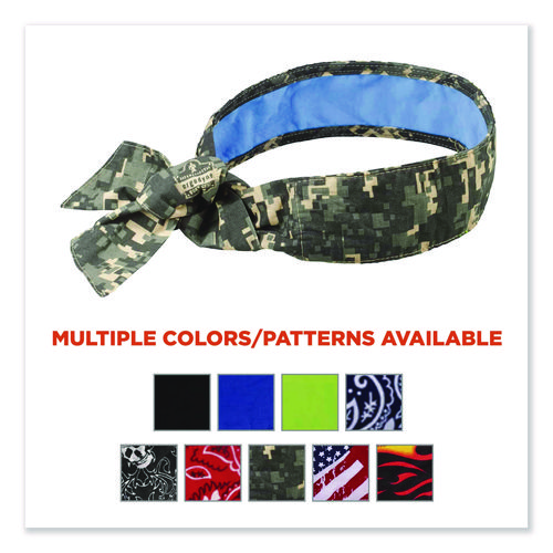 Chill-Its 6700CT Cooling Bandana PVA Tie Headband, One Size Fits Most, Camo