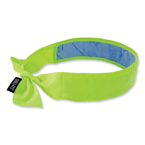 Ergodyne® Chill-Its 6700Ct Cooling Bandana Pva Tie Headband, One Size Fits Most, Lime, Ships In 1-3 Business Days