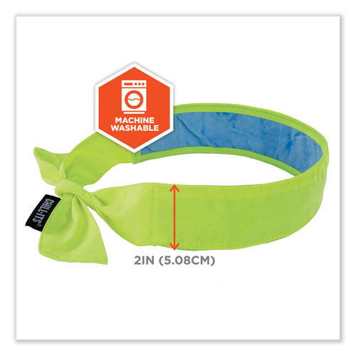 Chill-Its 6700CT Cooling Bandana PVA Tie Headband, One Size Fits Most, Lime, Ships in 1-3 Business Days