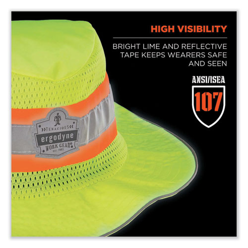 Chill-Its 8935CT Hi-Vis PVA Ranger Sun Hat, Large/X-Large, Lime, Ships in 1-3 Business Days