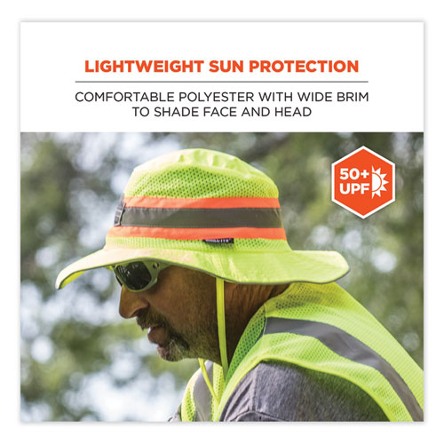 Chill-Its 8935MF Hi-Vis Microfiber Ranger Sun Hat, Large/X-Large, Lime, Ships in 1-3 Business Days