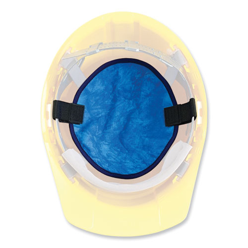 Image of Ergodyne® Chill-Its 6715Ct Hard Hat Cooling Pad - Pva, 7 X 6.5, Blue, Ships In 1-3 Business Days